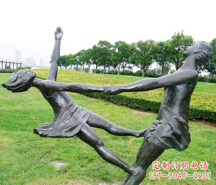 济南中领雕塑定制风姿绰约的女孩铜雕