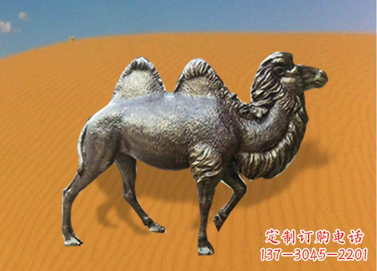 济南公园装饰精美铜骆驼雕塑