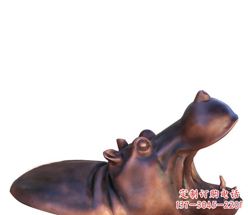 济南产品名称铜质河马雕塑