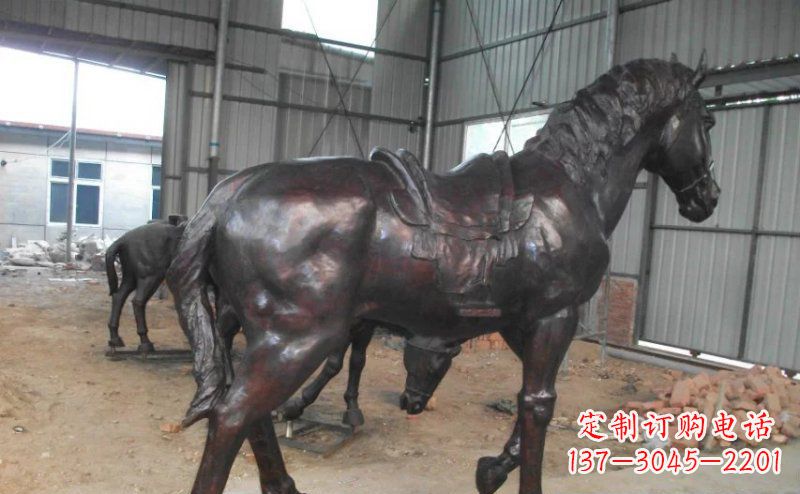 济南公园铜马动物铜雕