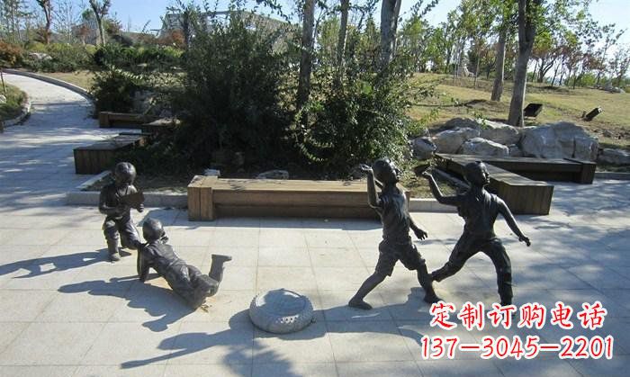济南精美铜制儿童雕塑