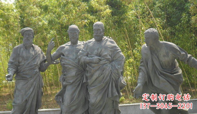 济南传承经典,深情呈现——铜雕西方名人人物雕塑