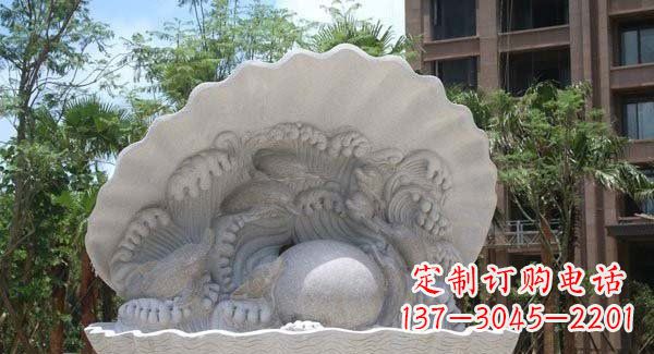 济南公园小区动物喷泉石雕