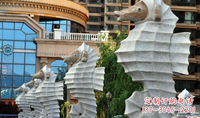 济南艺术级小区喷水马雕塑