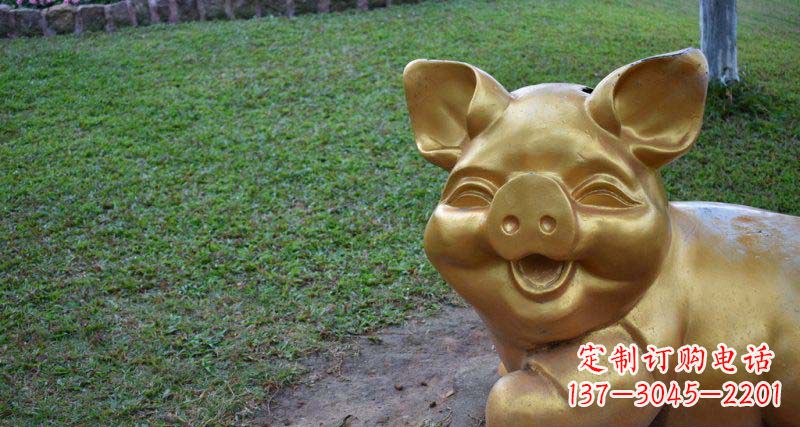 济南公园小猪动物铜雕
