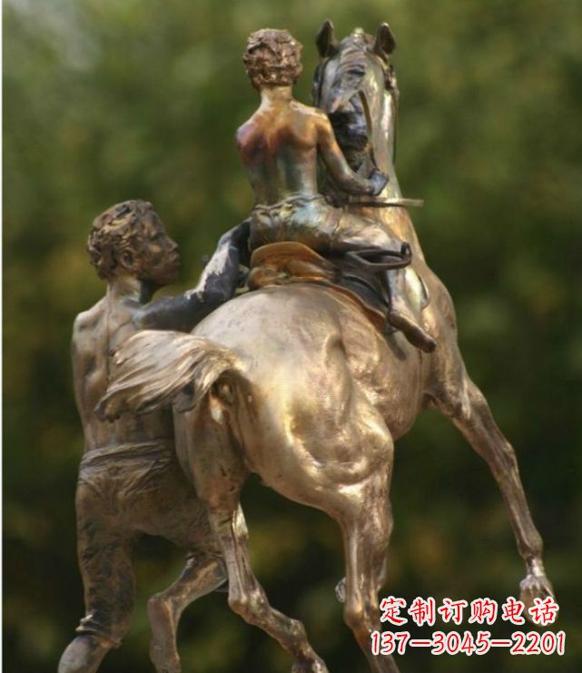 济南浪漫无限，精致骑马铜雕