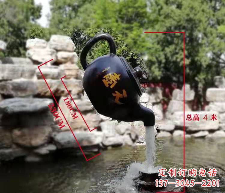 济南玻璃钢仿真茶壶雕塑
