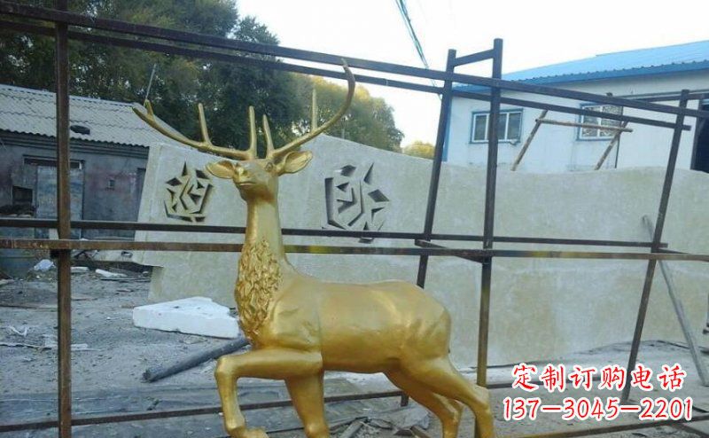 济南室内外羚羊铜雕艺术品