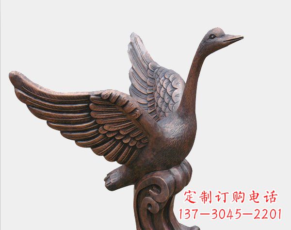 济南公园铸铜天鹅动物铜雕
