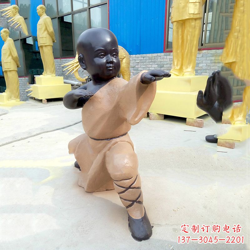 济南传承传统文化的绝佳礼品——“功夫小和尚”雕塑