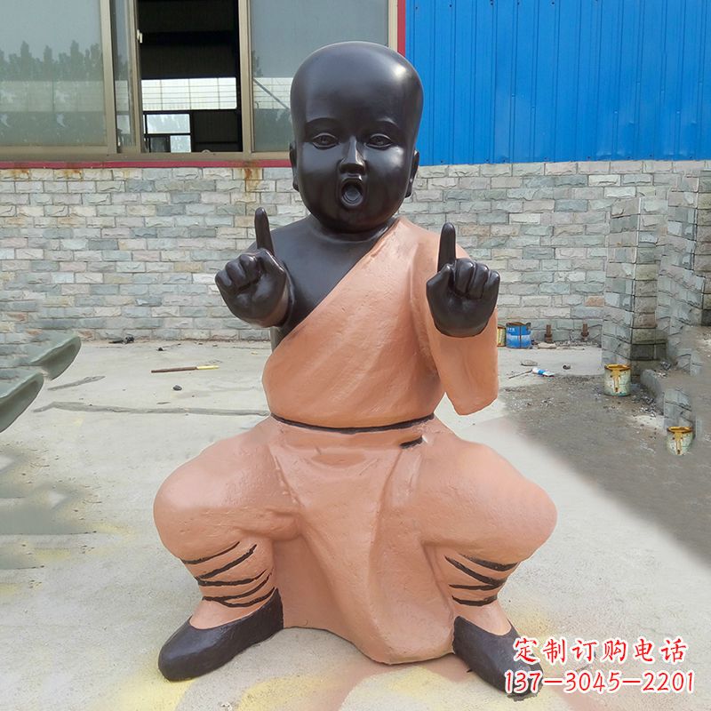 济南铜雕功夫小和尚