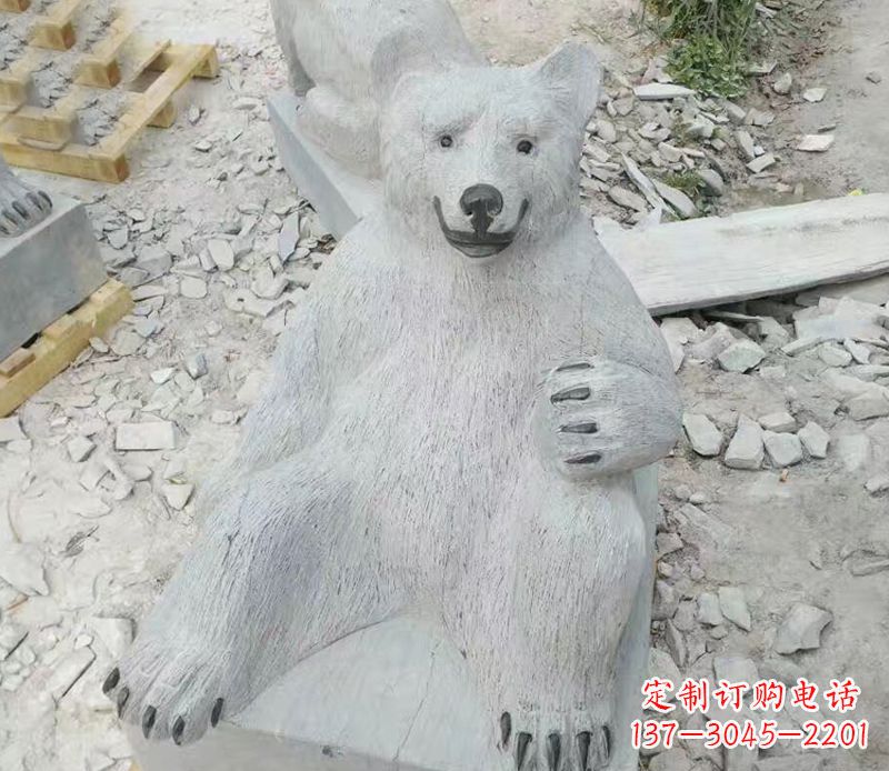 济南精美狗熊石雕