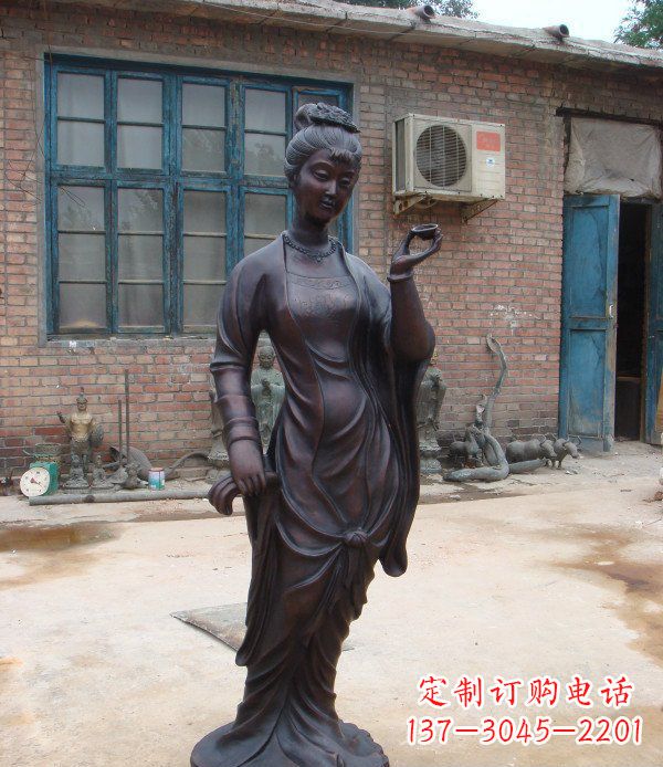 济南中领雕塑精美美女铜雕
