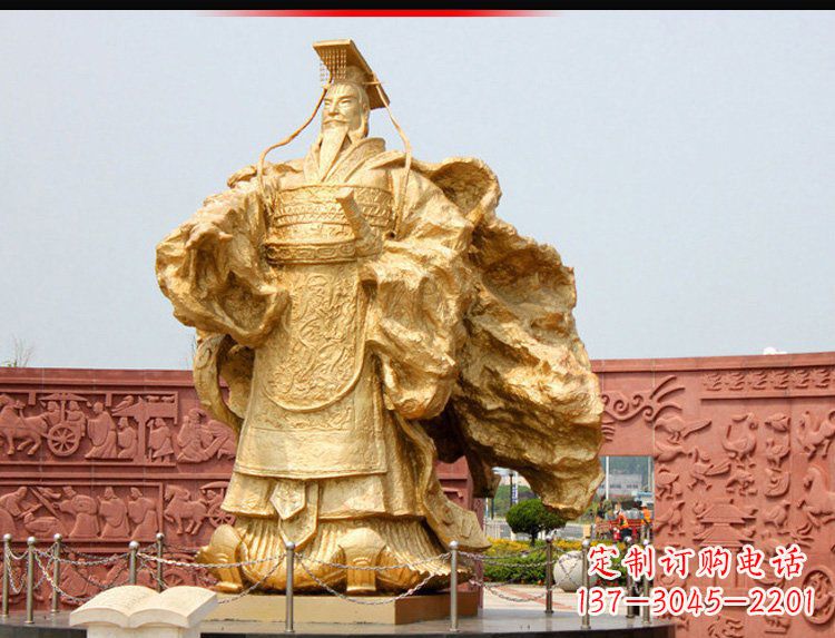济南古代名人汉武帝铜雕