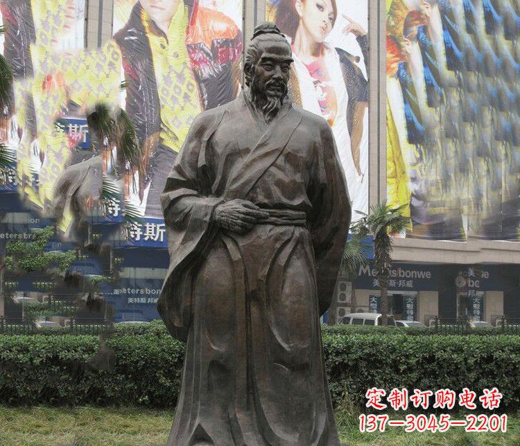 济南古代名人李时珍铜雕