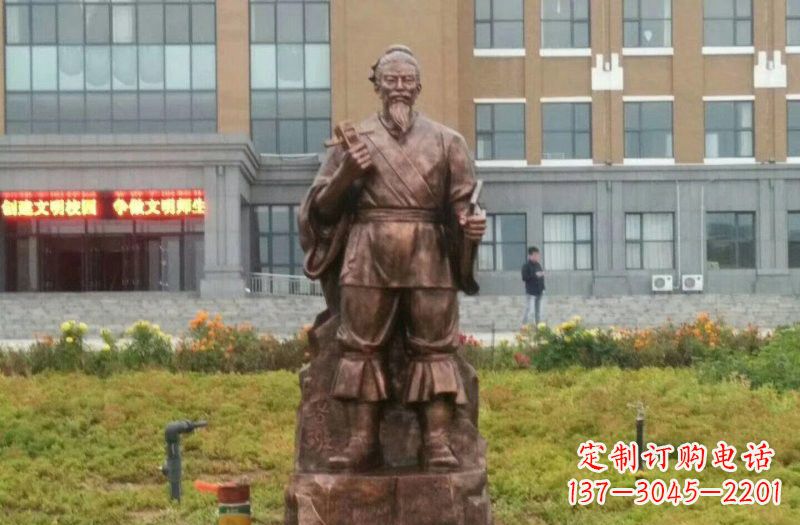 济南传承古代名人铜雕——鲁班雕像