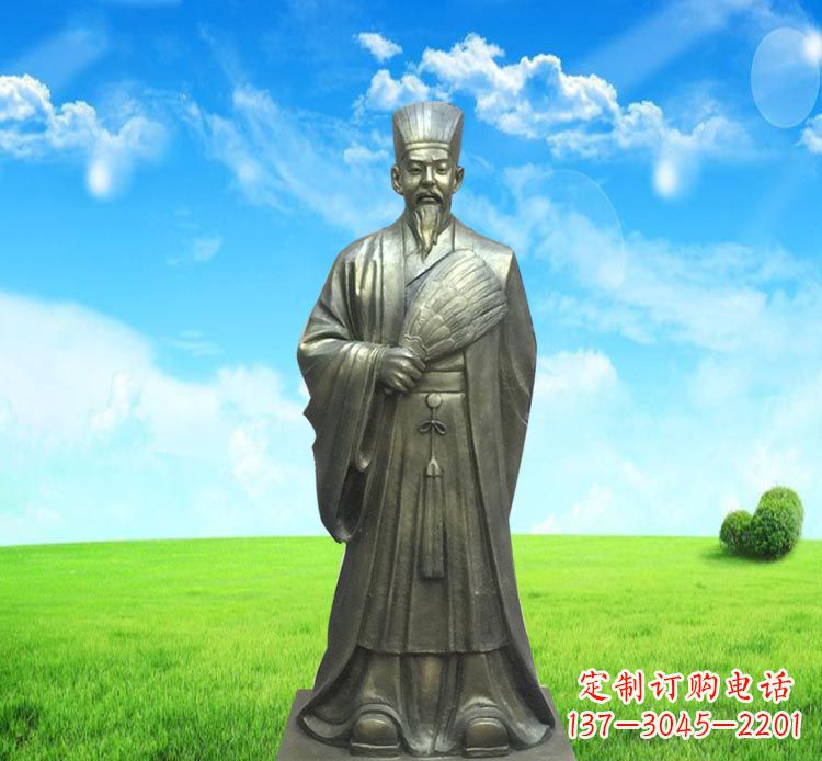 济南精致经典，让您体验古代名人诸葛亮的魅力——诸葛亮铜雕