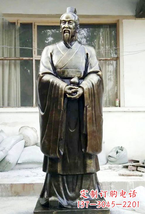 济南精美扁鹊铜像,精雕细琢,展现古典之美