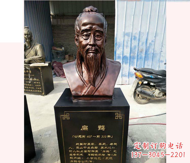 济南铸造古代名医扁鹊胸像,展现生命的传承之美