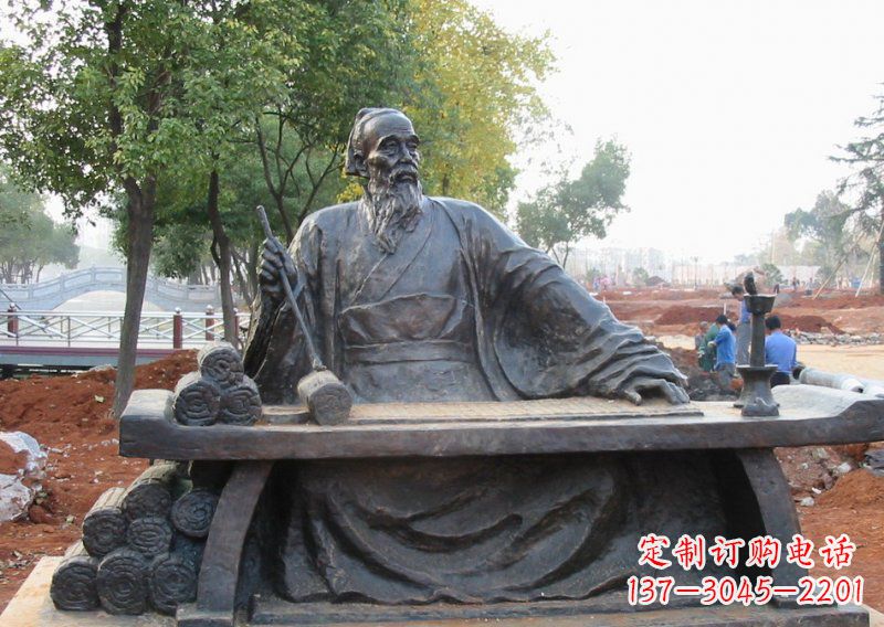 济南古代名医张仲景铜雕 (2)