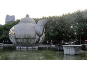 济南精致雕塑茶壶石雕