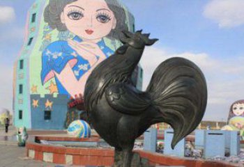 济南艺术精美的公鸡雕塑