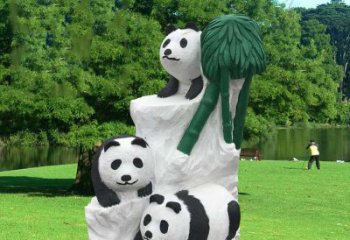 济南公园大熊猫雕塑