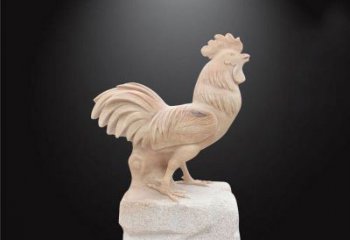 济南公园动物公鸡石雕