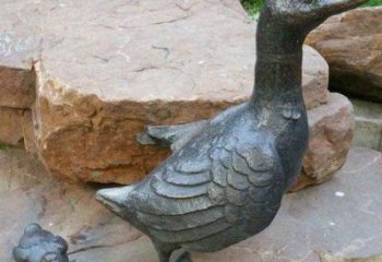 济南动物雕塑——精致铜质鸭子雕塑