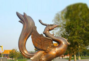 济南纯铜铸造的四灵之朱雀雕塑