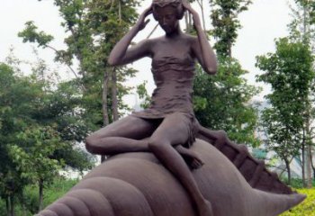 济南海螺姑娘铜雕——让美丽长存记忆