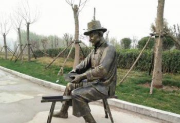 济南铜雕老人雕塑