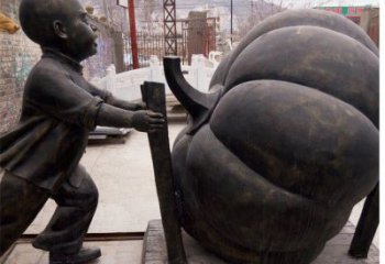 济南精致男孩铜雕
