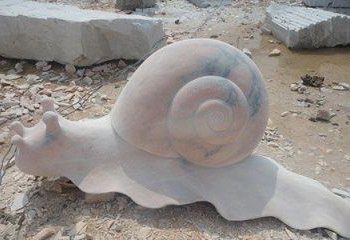 济南真实大小的蜗牛石雕