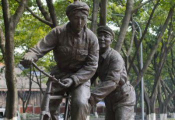 济南装饰你家园的自行车雕塑