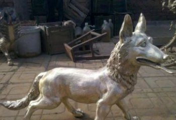 济南铸铜小狗动物雕塑