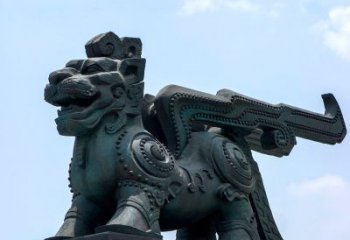 济南中领雕塑-铜制獬豸雕塑
