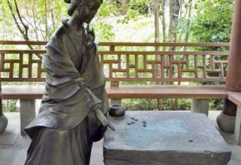济南艺术精灵西施下棋情景雕塑