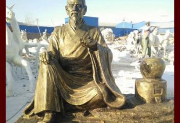 济南张仲景雕塑——杰出古代名人熬中药的传奇