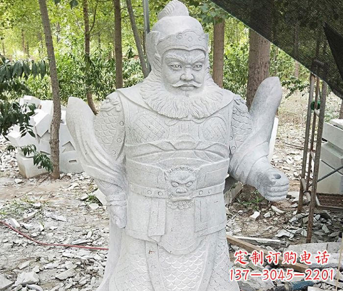 济南古代人物关公石雕