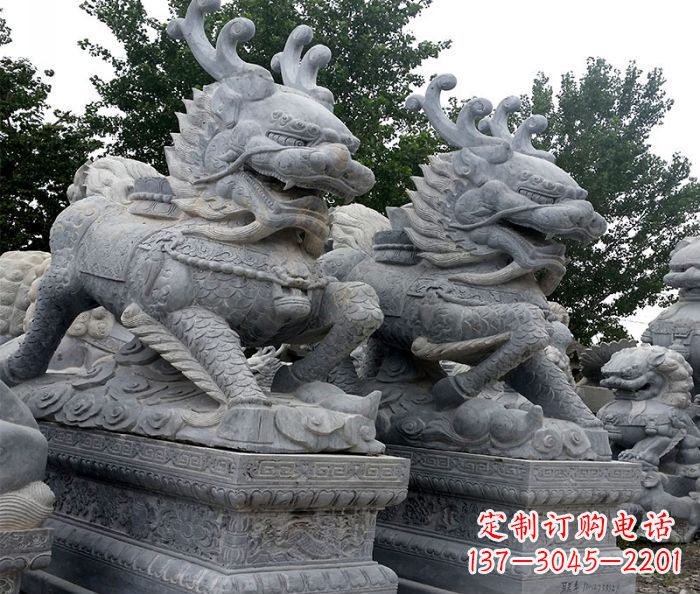 济南古典精美麒麟雕塑