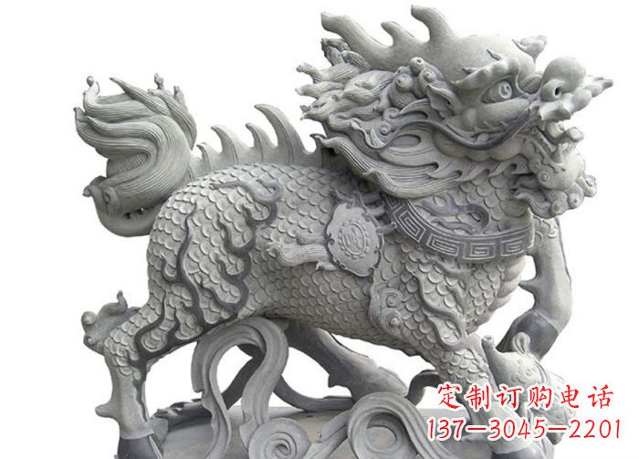 济南中领雕塑|精美古典麒麟雕塑