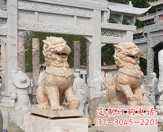 济南古典神麒麟石雕,传承古老文化