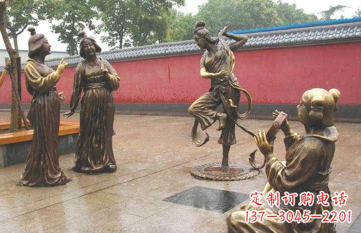 济南古代仕女铜雕