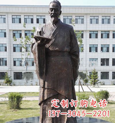 济南传承古代珍贵文化—祖冲之铜雕塑