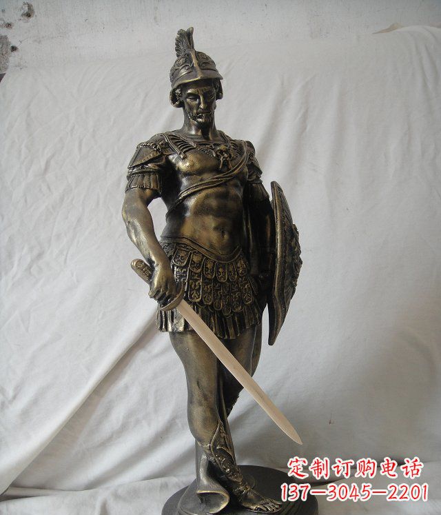 济南古罗马风格的玻璃钢战士雕塑