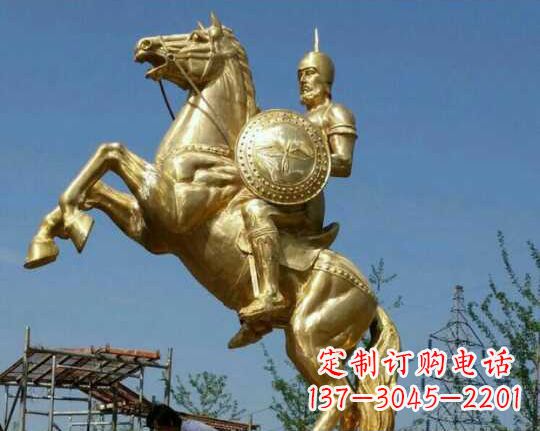 济南古罗马战士骑马铜雕——让你呈现最传统的骑士风采