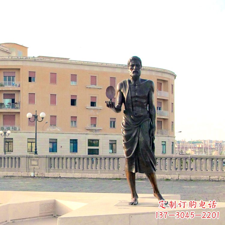 济南中领雕塑阿基米德经典雕塑,历久弥新!