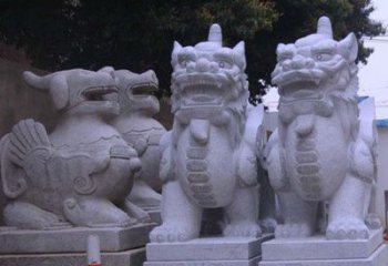 济南古典独角兽石雕