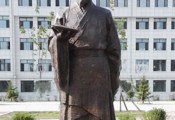 济南传承古代珍贵文化—祖冲之铜雕塑